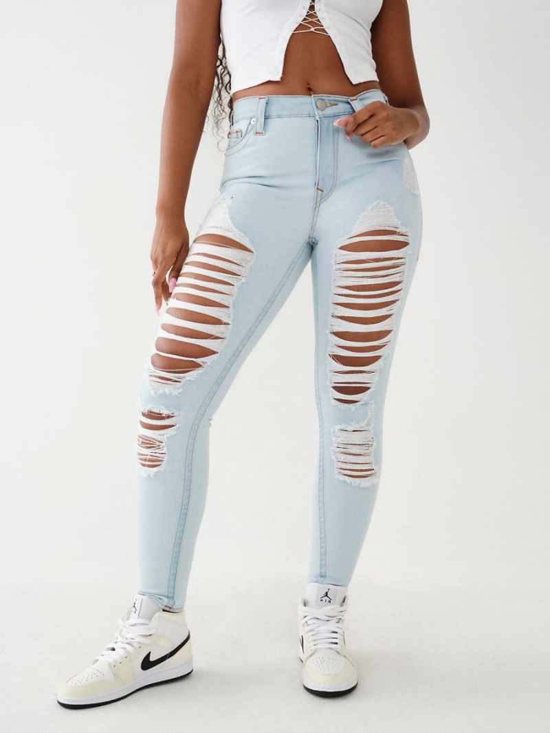 Stellar Light Destroy True Religion Jennie High Rise Curvy Skinny Jeans | 3205-ASQOF