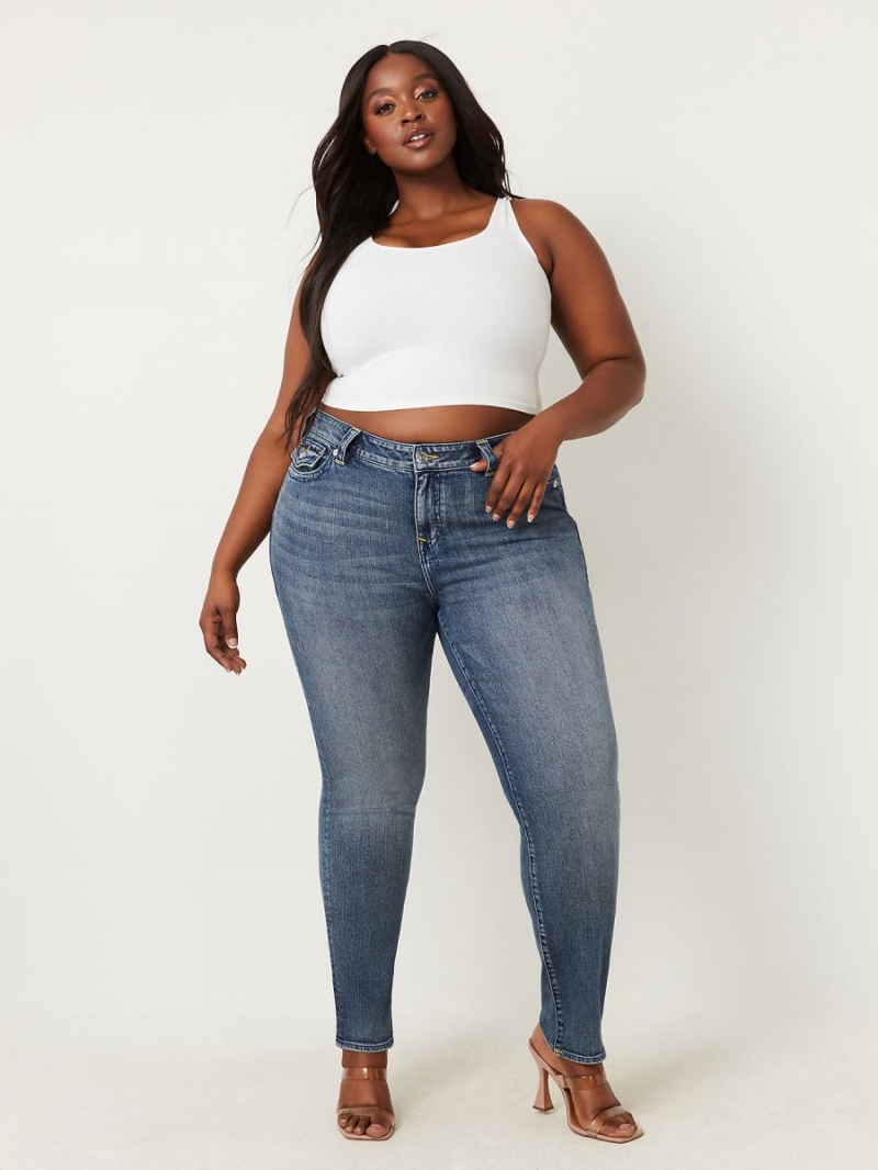 Sun Blazed True Religion Plus Stella Low Rise Skinny Jeans | 3476-UMNIR