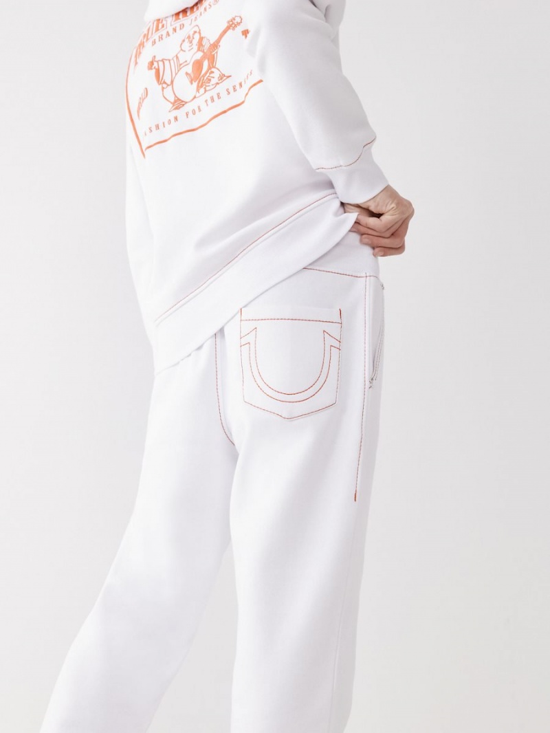 White True Religion Big T Logo Jogger | 4071-CBFUP