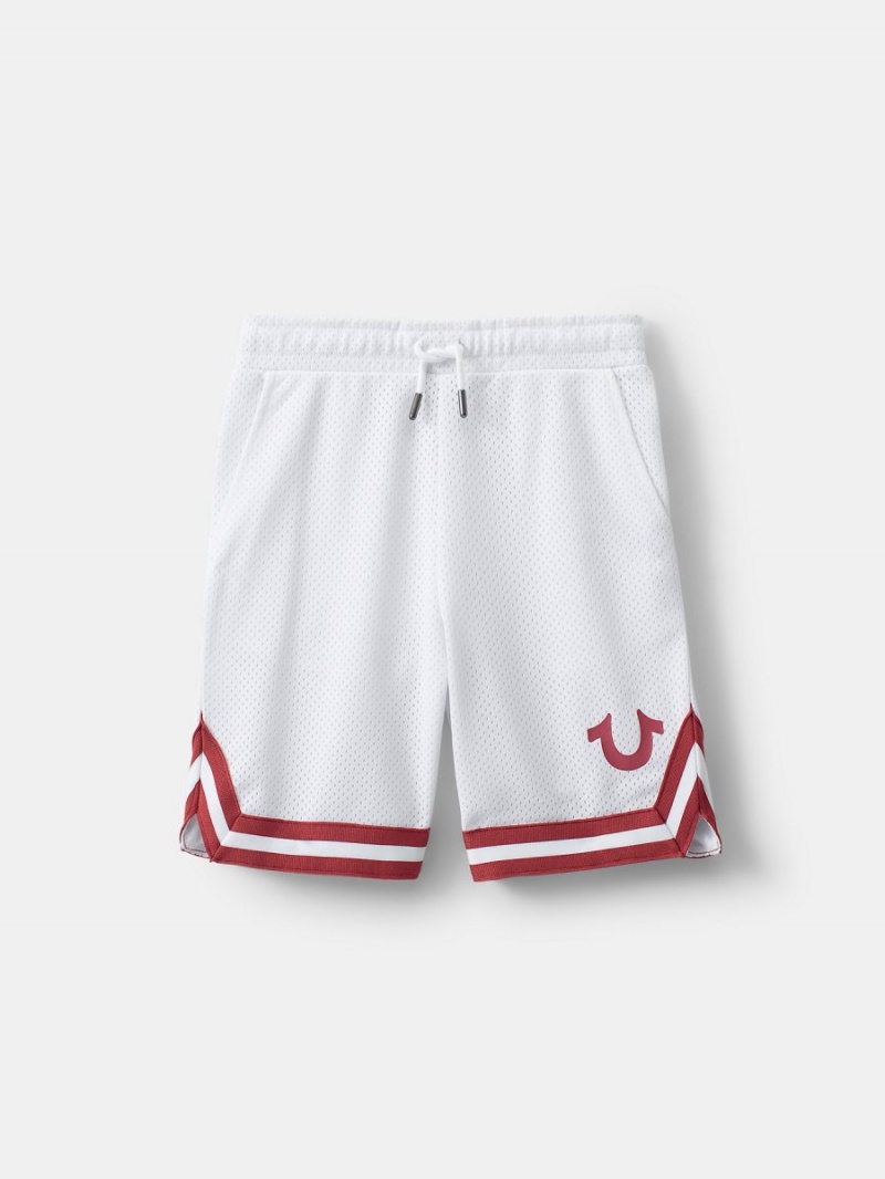 White True Religion Boys Mesh Shorts | 1250-HQCNS