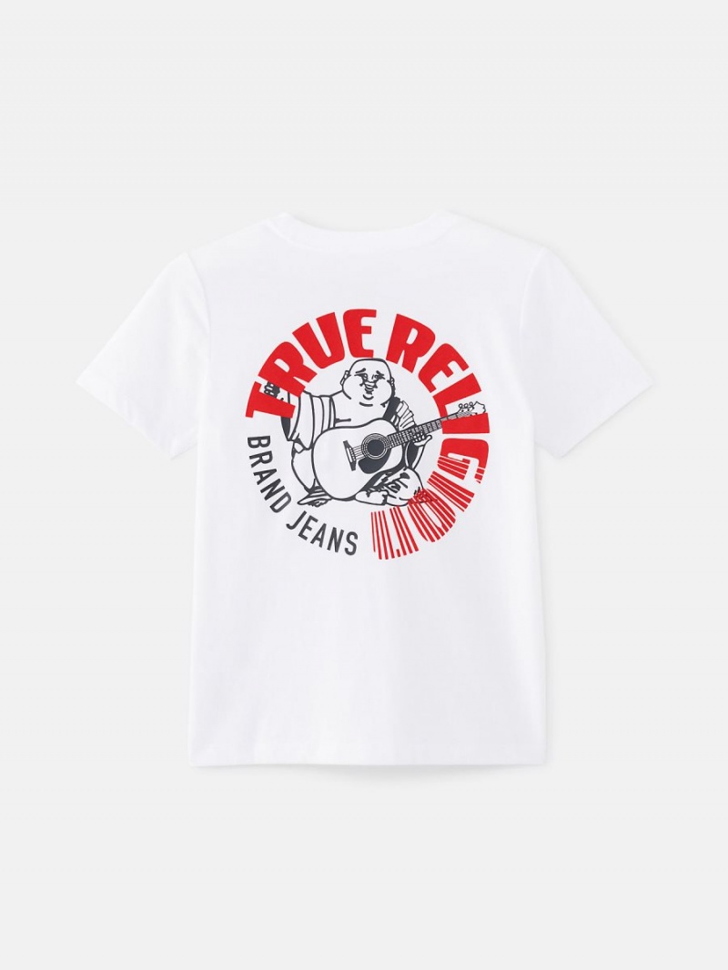 White True Religion Circle Trbj Seal T Shirts | 2971-USCJM