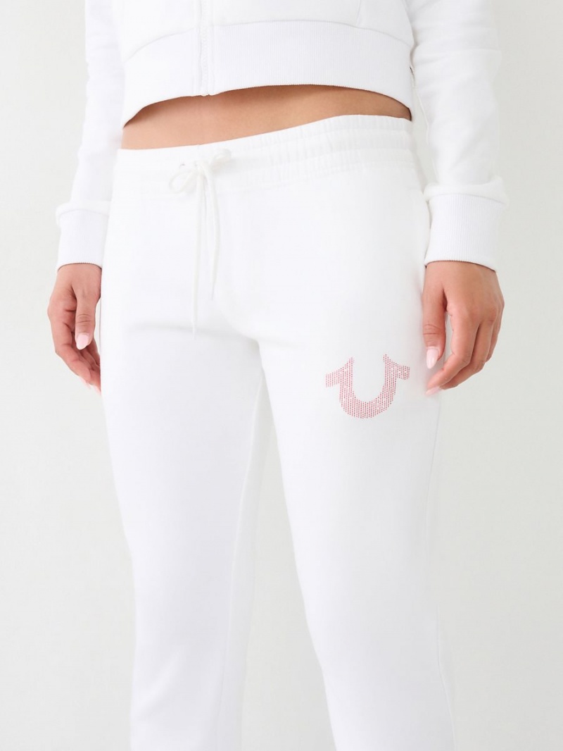 White True Religion Logo Jogger | 5672-DEBFY