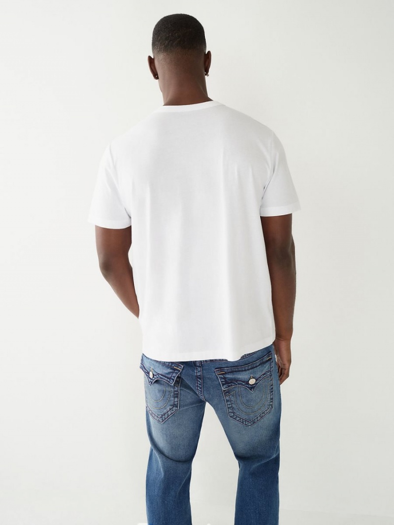 White True Religion Relaxed T Shirts | 1629-GNZDR