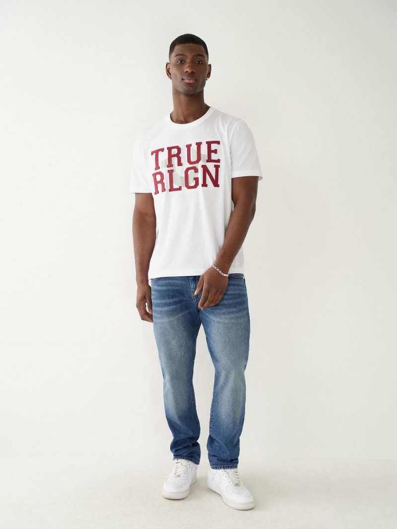 White True Religion Relaxed T Shirts | 1629-GNZDR