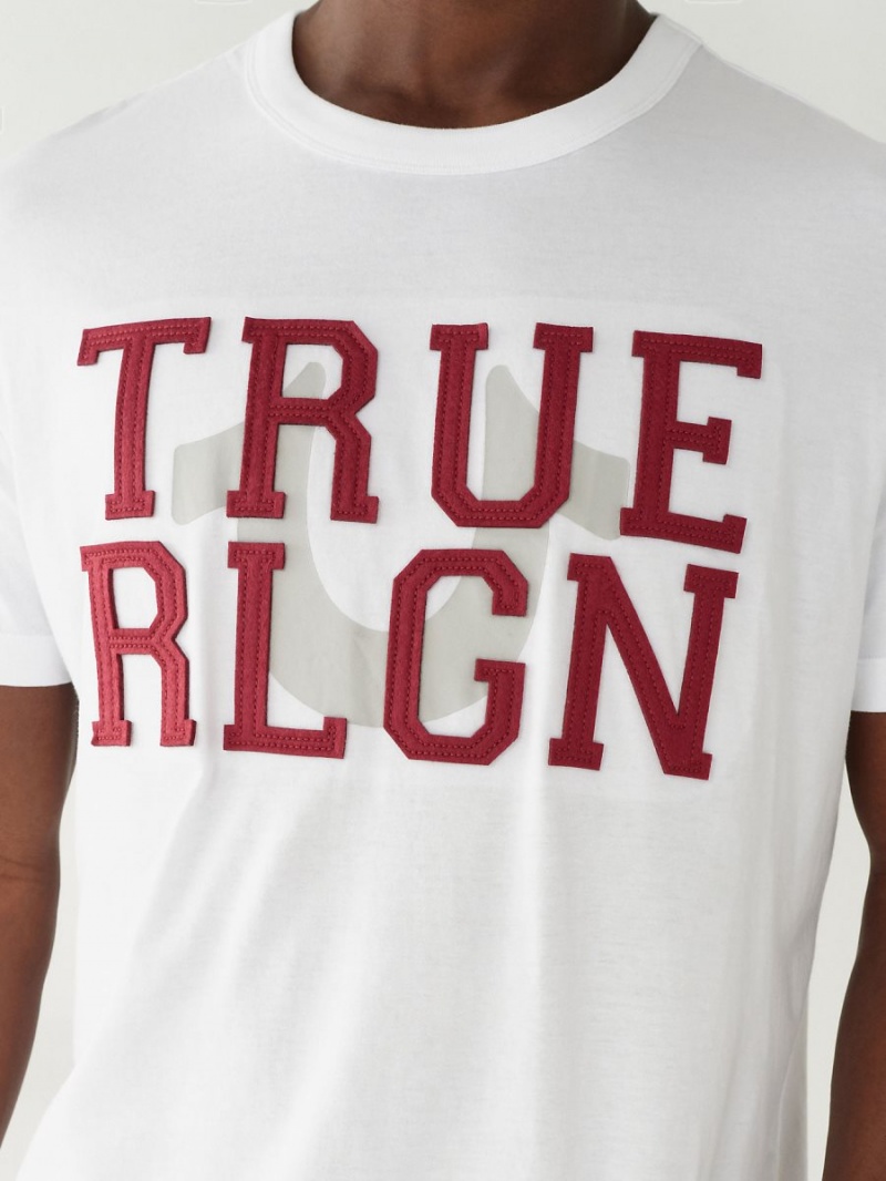 White True Religion Relaxed T Shirts | 1629-GNZDR