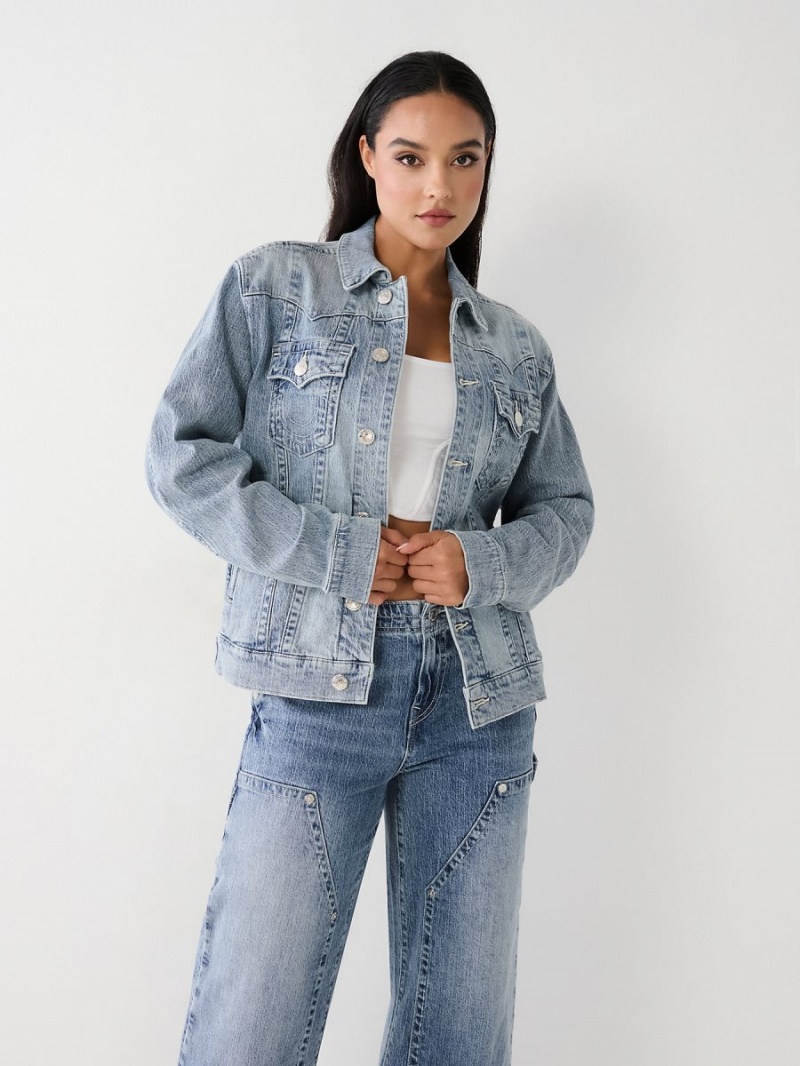 Wind Song True Religion Jimmy Horseshoe Relaxed Denim Jacket | 7289-ABEML