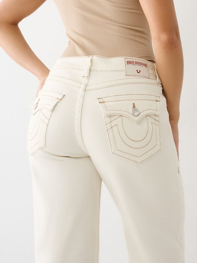 Winter White True Religion Bobbi Baggy Jeans | 8132-MADVH