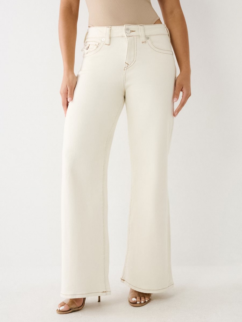 Winter White True Religion Bobbi Baggy Jeans | 8132-MADVH