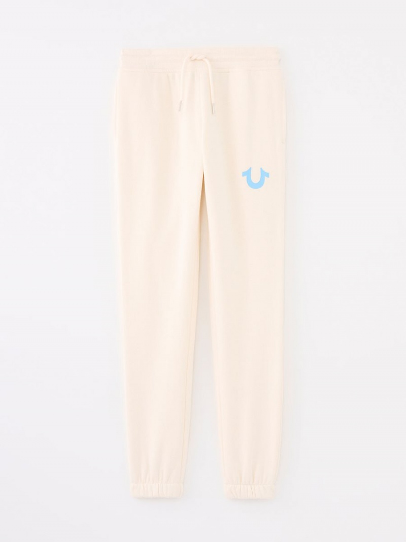 Winter White True Religion Girls Logo Jogger | 7560-TCOYP