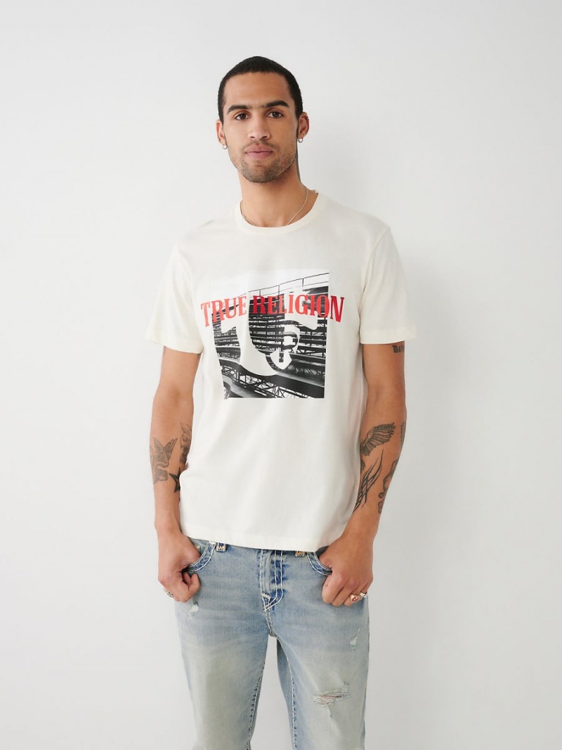 Winter White True Religion Graphic T Shirts | 8603-WOGTI