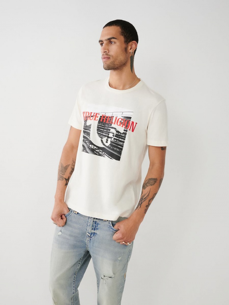 Winter White True Religion Graphic T Shirts | 8603-WOGTI