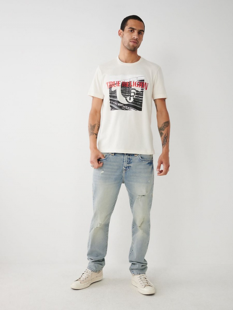 Winter White True Religion Graphic T Shirts | 8603-WOGTI