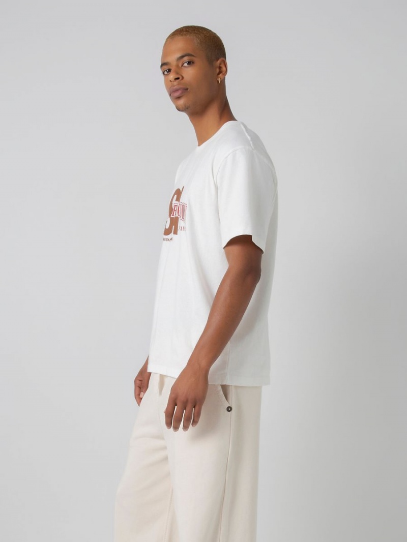 Winter White True Religion Sebastien Ami X Collaboration T Shirts | 2568-UQHKP