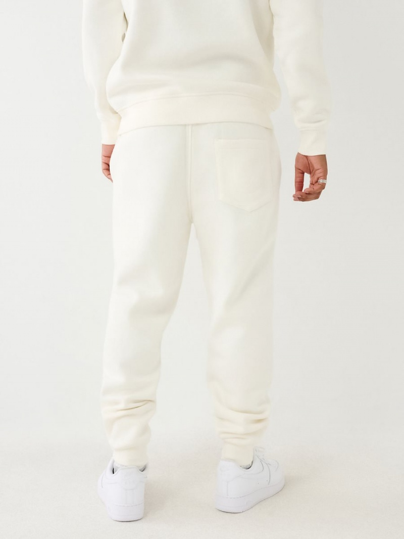 Winter White True Religion Studded Logo Jogger | 5971-HXSBJ