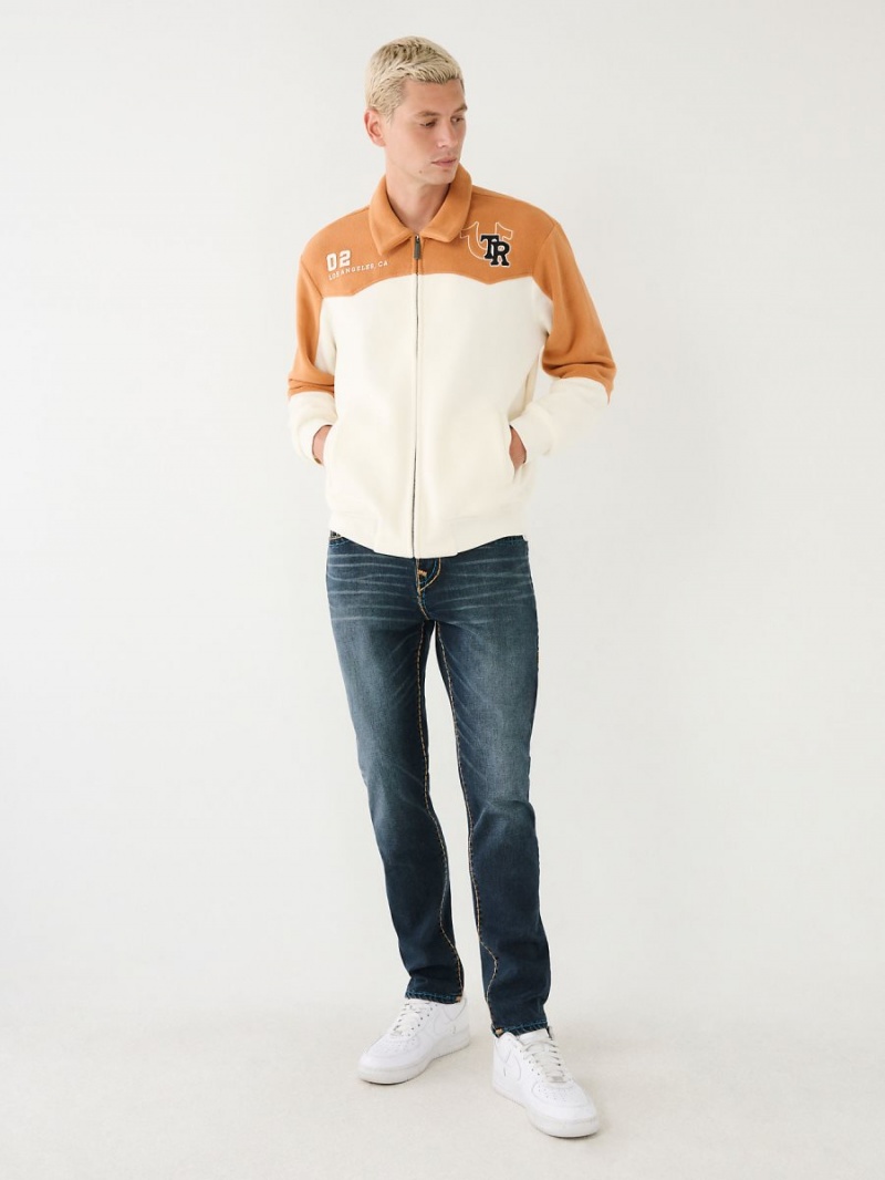 Winter White True Religion Western Track Jacket | 8065-GLHQT